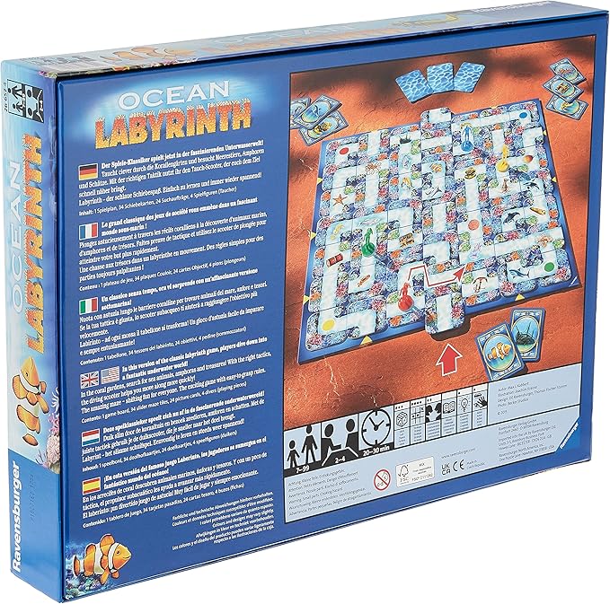 Ravensburger Ocean Labyrinth - Engaging Family Board Game for Kids & Adults | Quick Learning Curve | High Replayability | Perfect for Ages 7 and Up | Brilliant Mind Teaser