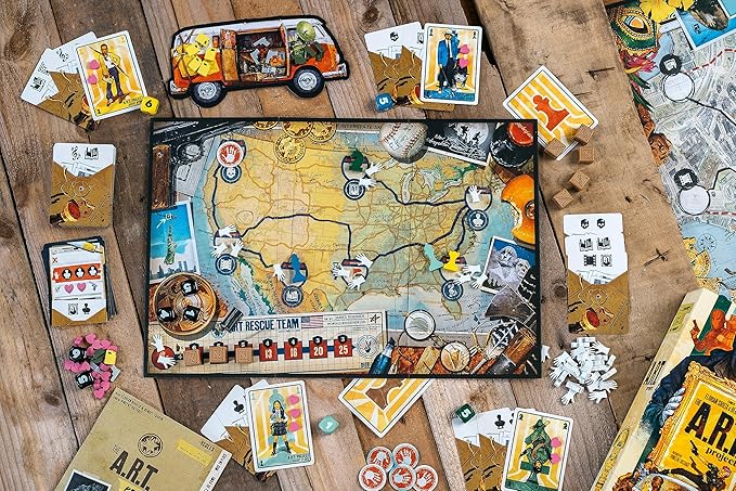 The A.R.T. Project | Cooperative Strategy Board Game | Card Drafting, Zone of Control Game | Coop and Solo Play for Adults and Teens | Ages 12+ | 1-6 Players | 45 Minute Play Time