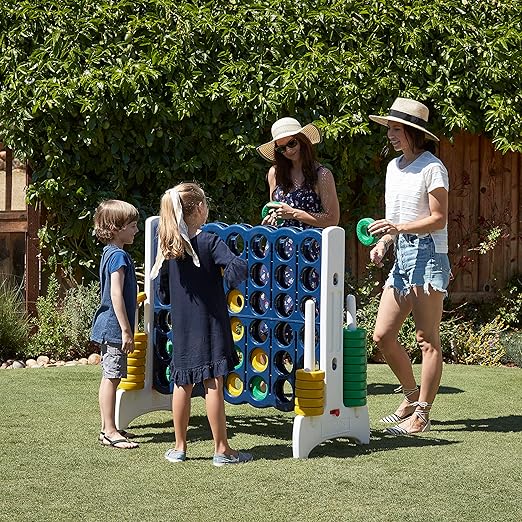 ECR4Kids Jumbo 4-To-Score, Giant Game, Blue/Gold