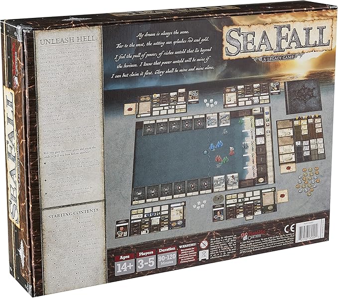 SeaFall Board Game - Legacy Game of Exploration and Adventure! Strategy Game for Kids & Adults, Ages 14+, 3-5 Players, 90-120 Min Playtime, Made by Plaid Hat Games