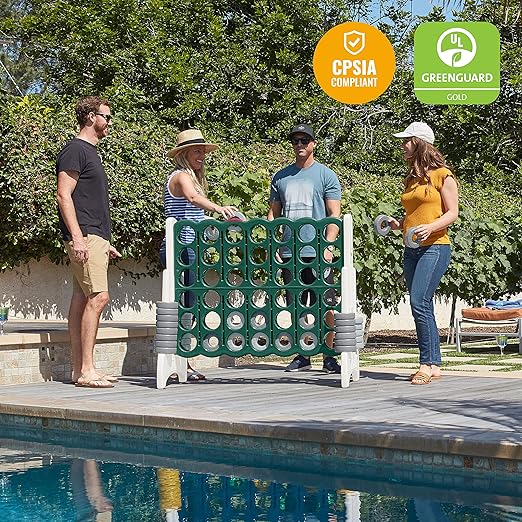 ECR4Kids Jumbo 4-to-Score, Giant Game, Green, White, 1